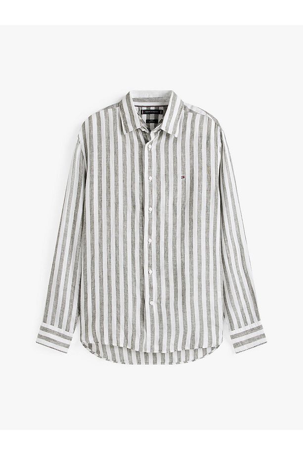 Regular Fit Stripe Linen Shirt - 2