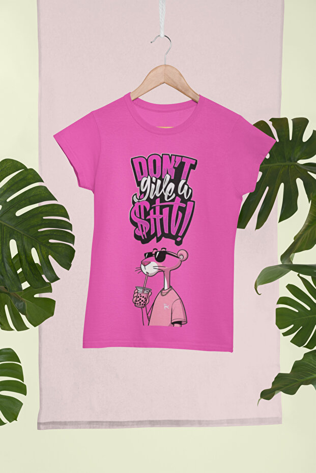 Pink Panther Printed Pink Women's T-Shirt - Cool and Rebellious Style