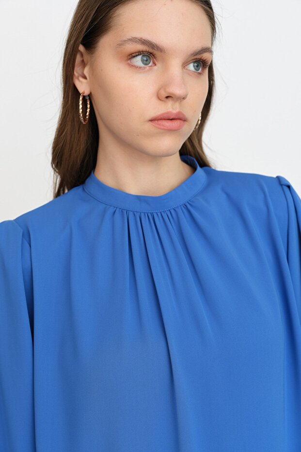 Pile Detaylı Bluz Saks - 2