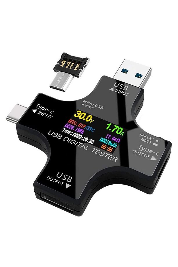 PM-26611 USB Tester Voltmetre Ampermetre Akım Göstergesi Multimetre Test Cihazı OTG Dest - 1