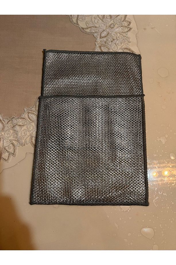 Craliche 2 Adet Tel Bulaşık Bezi Çift Katlı Banyo Mutfak Temizlik Lif - 4