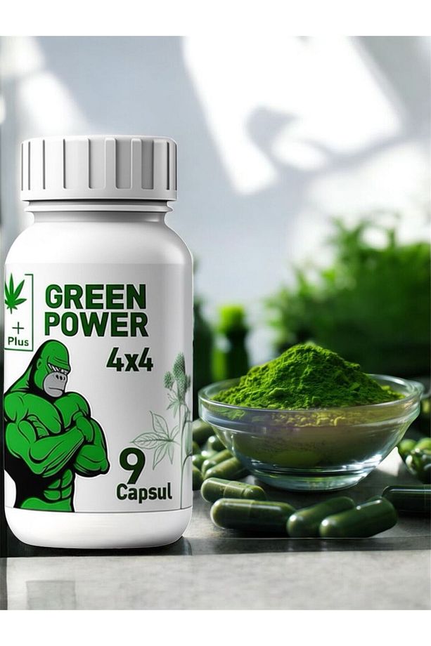Power (YEŞİL DEV) 4X4 Caps Erkeklerin Kullanımına Uygun Performans Sertleştiricili Takviye 9 Kapsül - 4