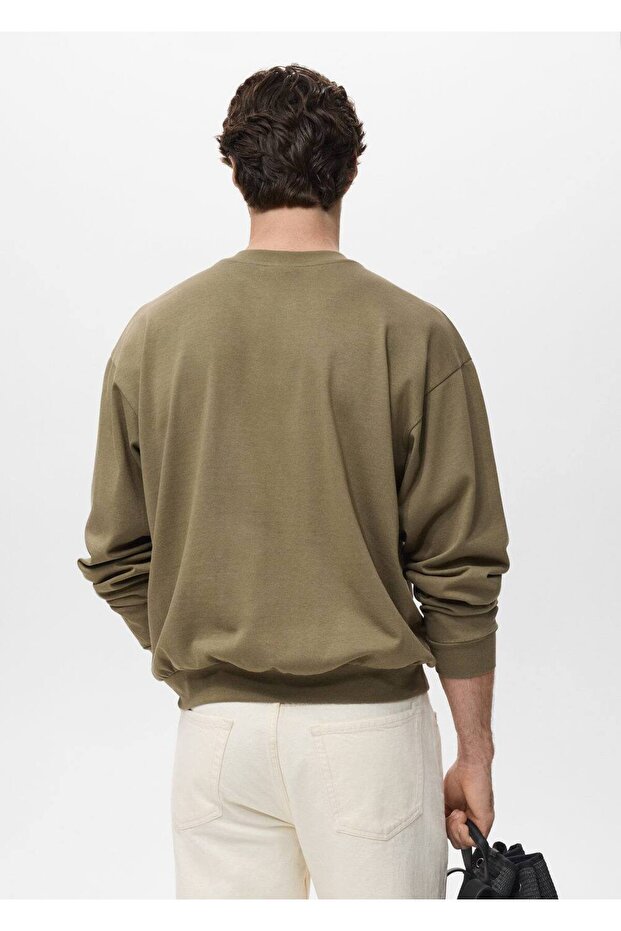 %100 pamuklu relaxed fit sweatshirt - 4