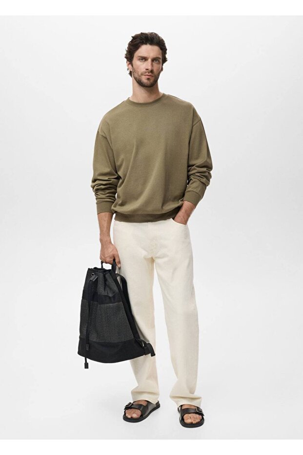 %100 pamuklu relaxed fit sweatshirt - 2