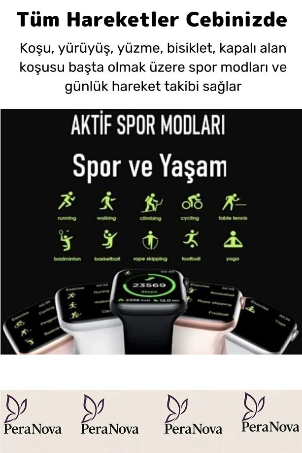 Özel Su Geçirmez 44mm Watch 7 Ios Android Sağlık Sensörlü Bluetooth Aramalı Alarm Akıllı Saat - 4
