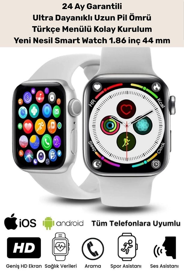 Özel Su Geçirmez 44mm Watch 7 Ios Android Sağlık Sensörlü Bluetooth Aramalı Alarm Akıllı Saat - 1