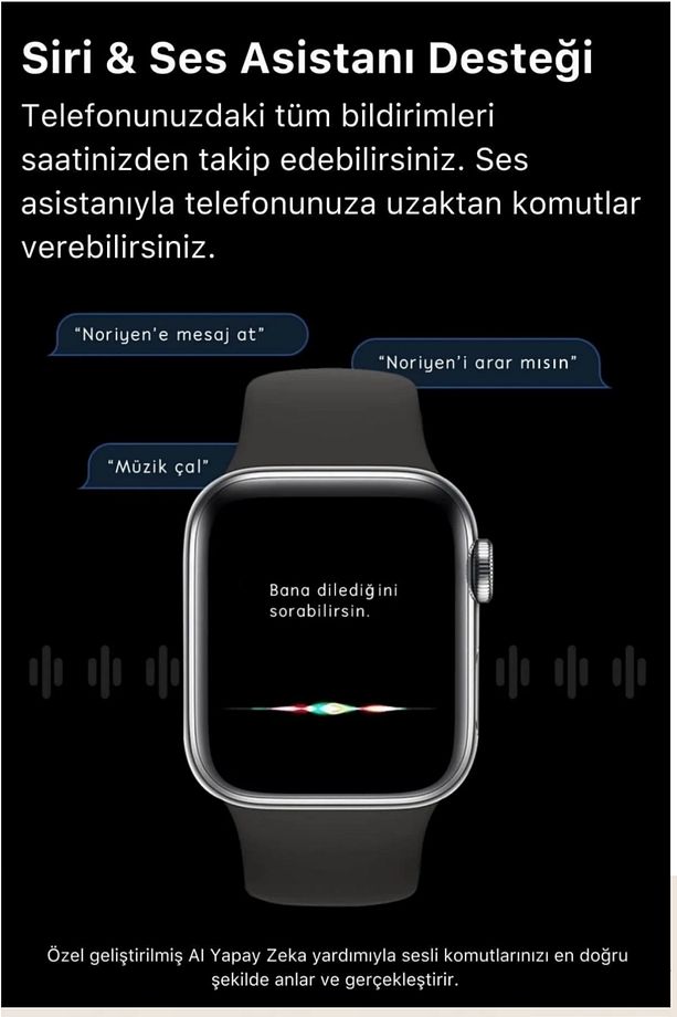 Özel Su Geçirmez 44mm Watch 7 Ios Android Sağlık Sensörlü Bluetooth Aramalı Alarm Akıllı Saat - 2