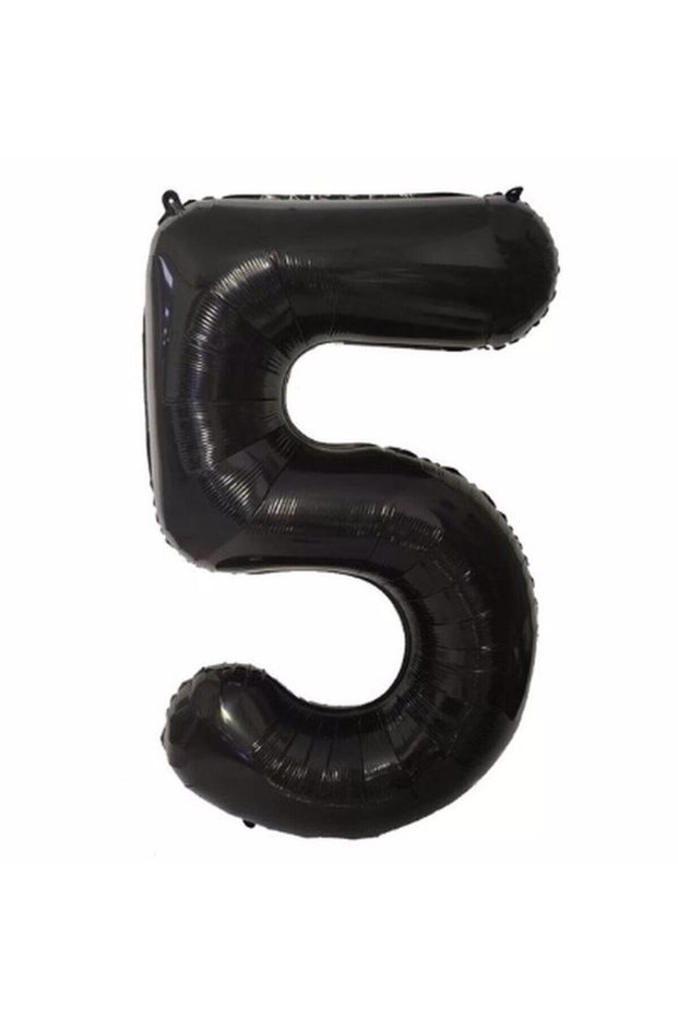 Number Foil Balloon Black Number Balloon Black 5 Years Balloon 76 Cm Number Balloon Flying Balloon Helium Balloon