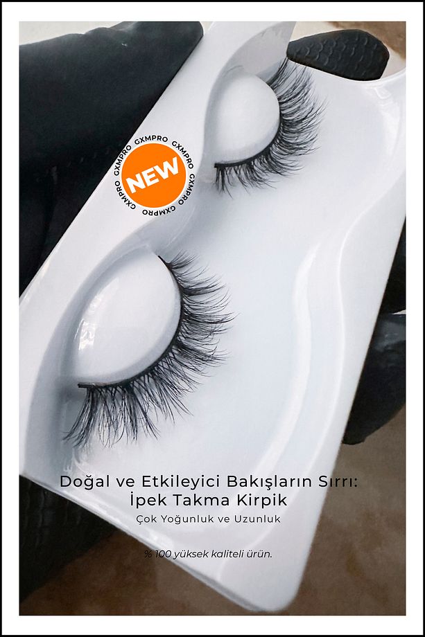 Tekrar Kullanılabilir Takma Kirpik Ultra Hafif, İpek Kirpik, Takma Kirpik - 4