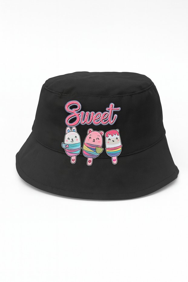 Pink Bucket Hat with Sweet Writing for Baby Girl