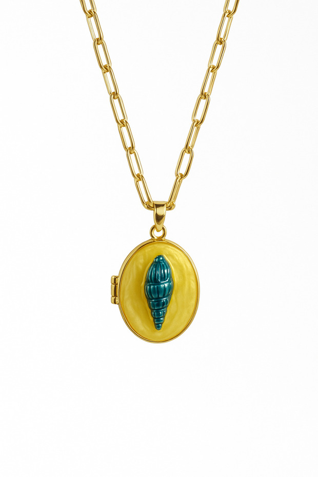Steel Locket Sea Necklace