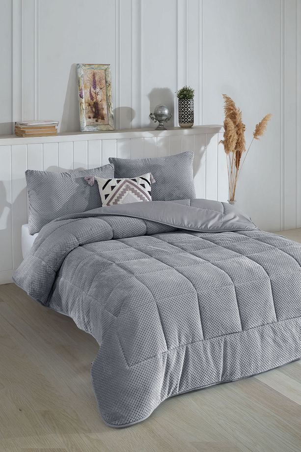 Luis Comfort Set Tek Kişilik (155x215 cm) Gri - 3
