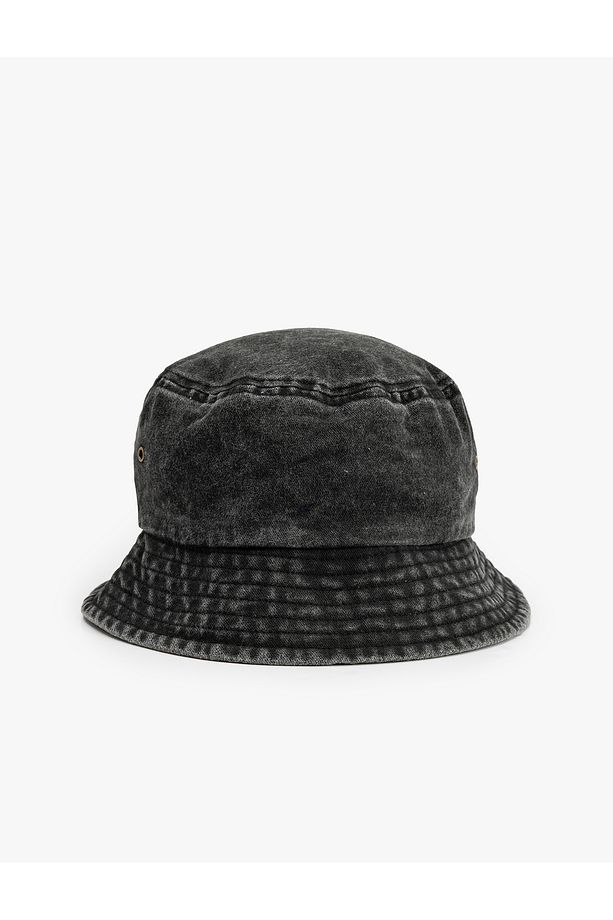 Yıkamalı Pamuklu Bucket Şapka - 1