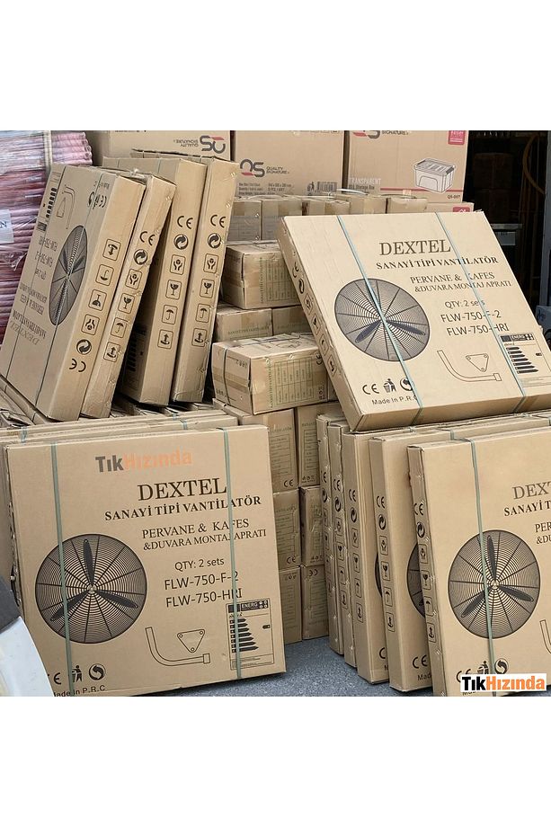 DEXTEL Endüstriyel Sanayi Tipi 2 in 1 Mega Vantilatör 80cm Pervane %100 Bakır Sargılı Motor - 7