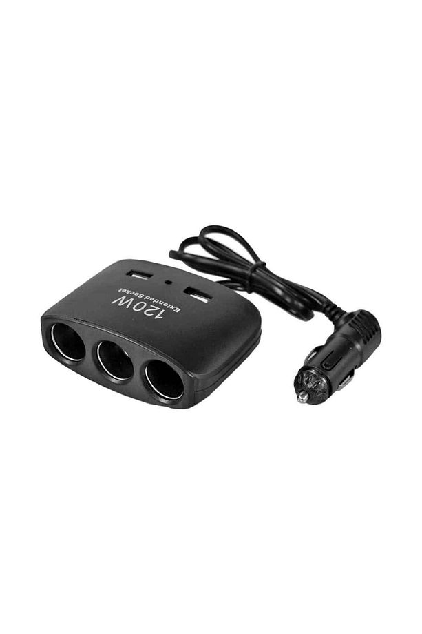 Enerji Soketi Çakmaklık Çoğaltıcı 3 Girişli Çift Usb'li 12v-24v 120w - 2