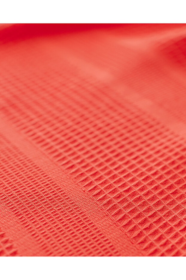 Mathilda Tek Kişilik %100 Pamuk Karde Düz Pike - Mercan - 5