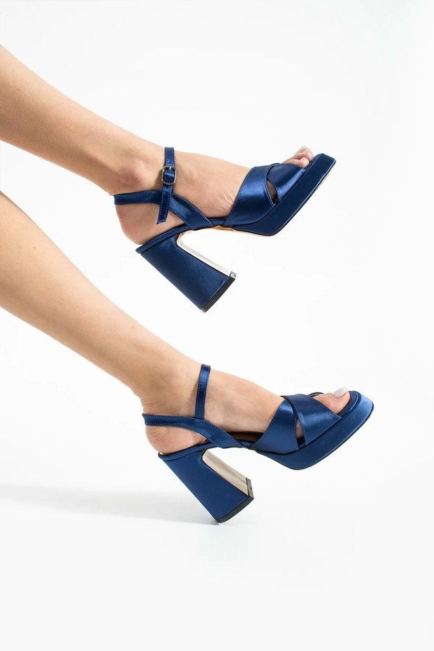 Ek Merve 9525 Women's Thick Platform Heeled Shoes
