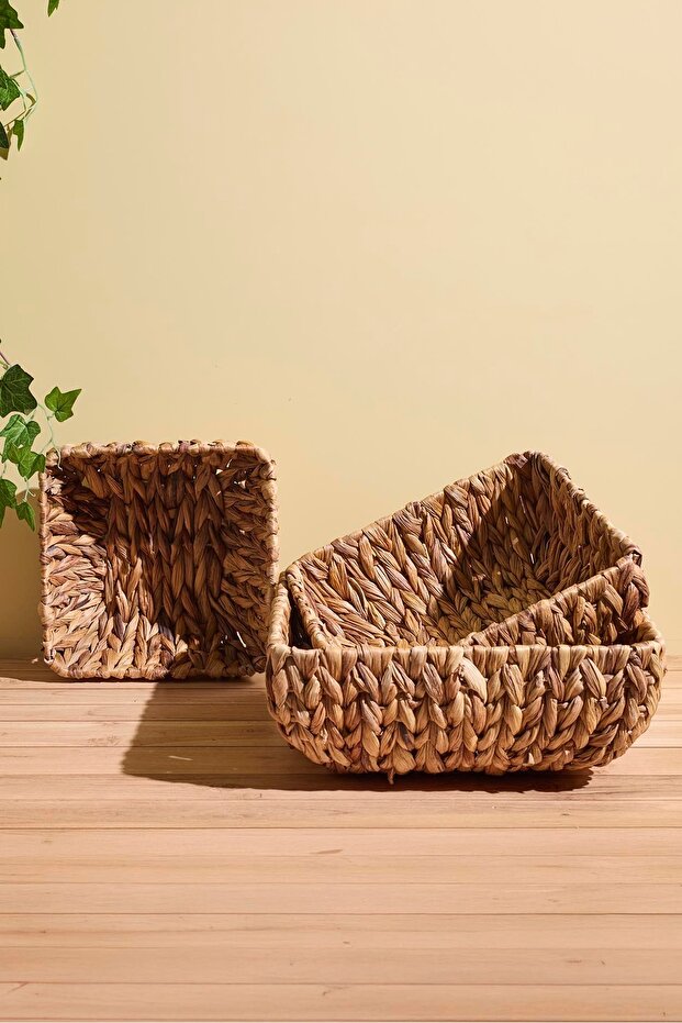 Cliento 3'lü Hasır Kare Organizer Set - 1