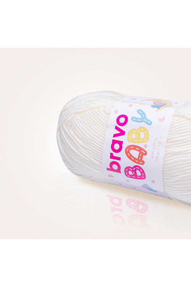 Baby Anti-Pilling (Anti-Pilling) Baby Wool 100 Gr 250 Meters (Color Code: 180) Cream