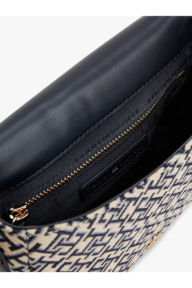 TH JACQUARD FLAP CROSSOVER Kadın Mavi Çanta AW0AW17447DW6 - 4