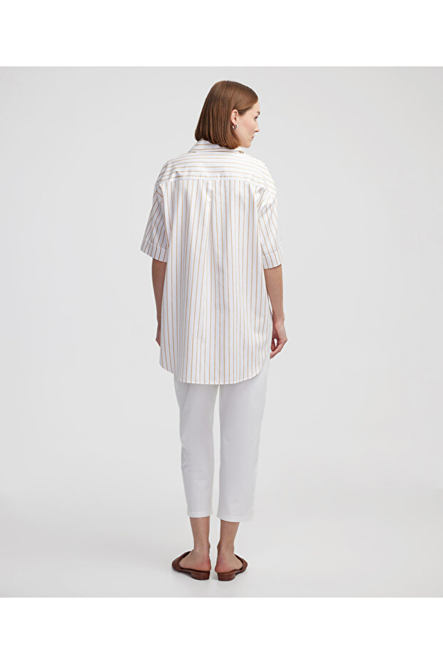 Oversize poplin gömlek - 6