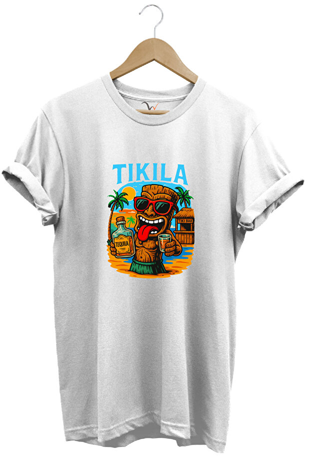 Summer Summer Tequila Text Printed 100% Cotton Regular Fit Premium White T-Shirt