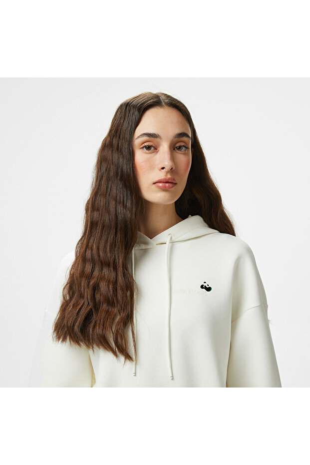 Iconic Kadın Bej Sweatshirt - 4