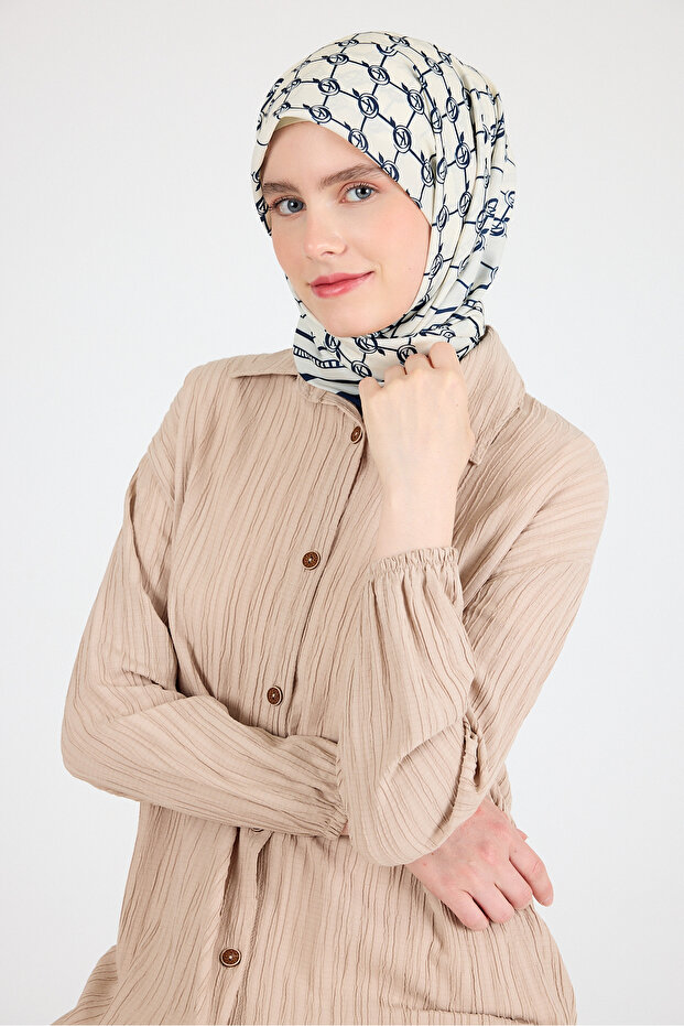 Laci Monogram Patterned Scarf 3015 - 2