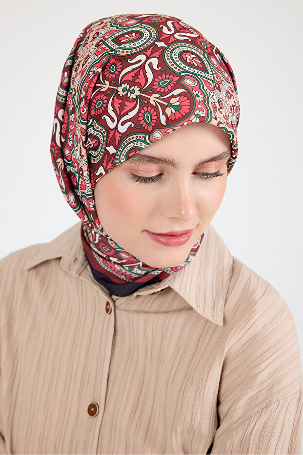 Tile Ethnic Patterned Scarf 3013 - 2