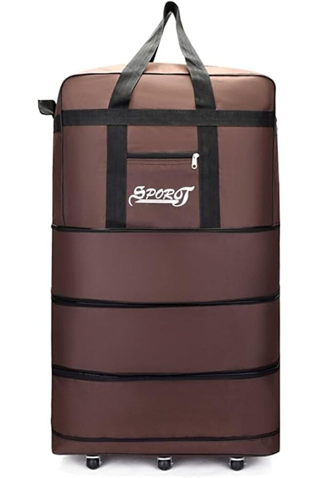 YU WELL Expandable Rolling Duffle Bag Wheeled Luggage Foldable Suitcase