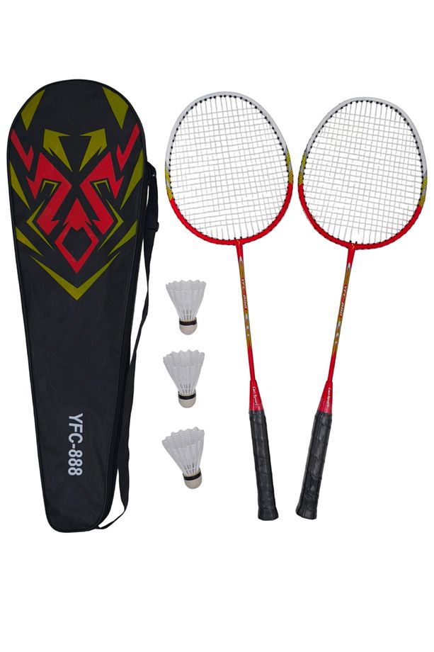 Tek Parça Badminton Raketi 2 Raket 3 Top Çantalı Set Badminton Seti - 1