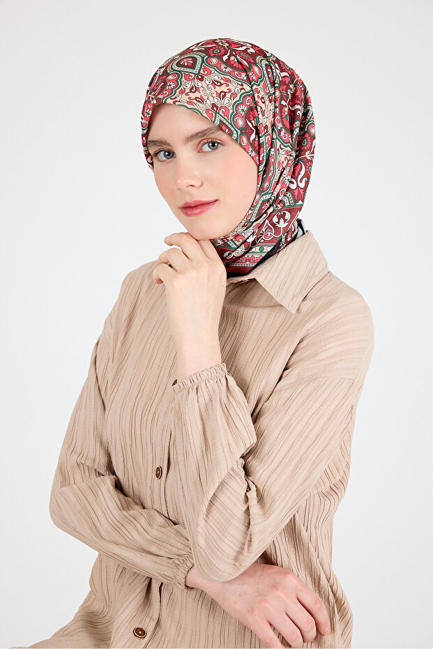 Tile Ethnic Patterned Scarf 3013 - 5