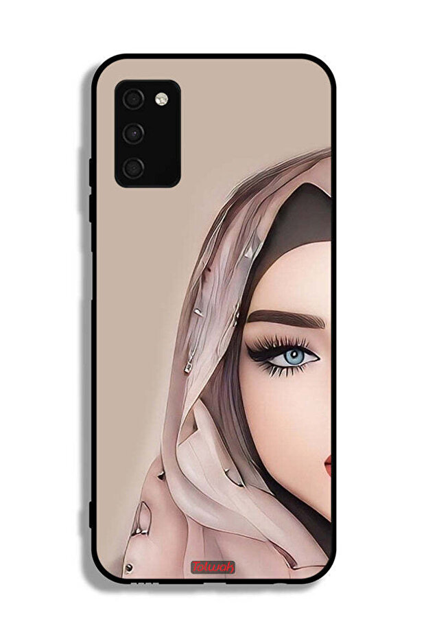 غطاء حماية لهاتف Samsung Galaxy A02s بتصميم فتاة نصف وجه