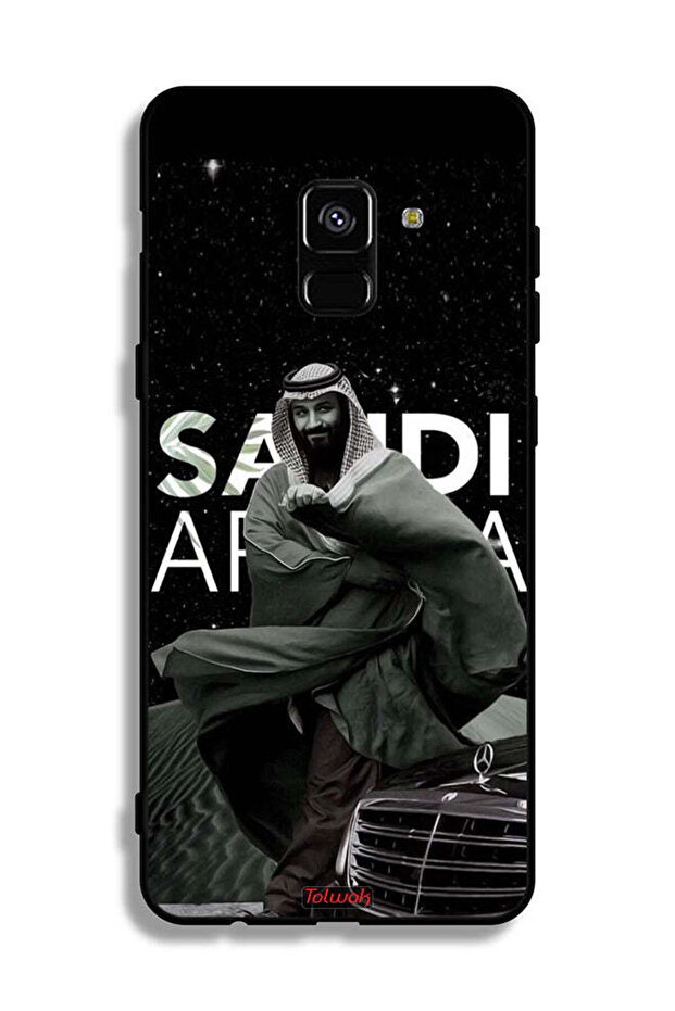 غطاء حماية لهاتف سامسونج جالكسي A8 بلس (2018) ولي العهد محمد بن سلمان