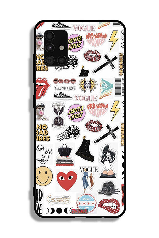 Samsung Galaxy A51 4G Protective Case Cover No Bad Vibes Stickers