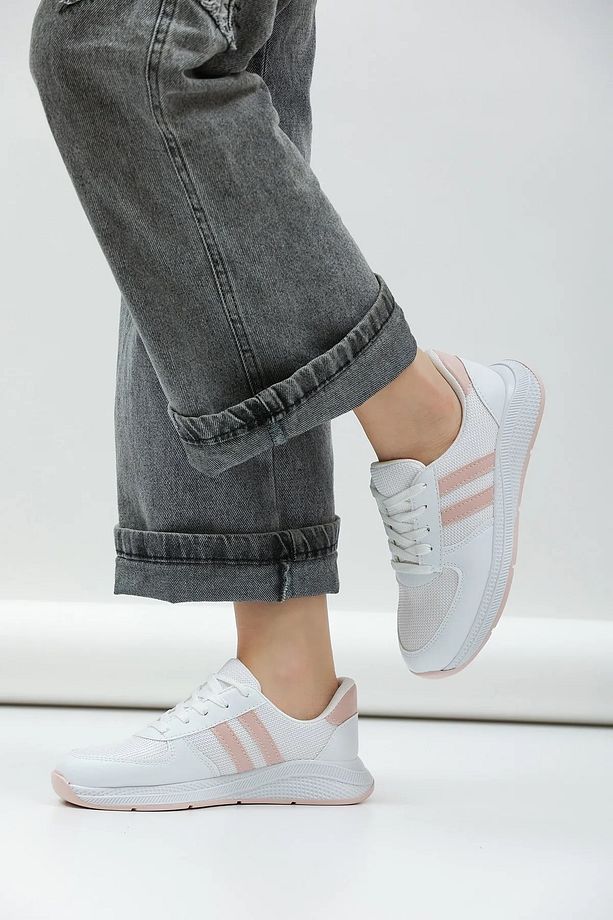 UNISEX MODEL FİLELİ RAHAT TABAN GÜNLÜK SPOR AYAKKABI SNEAKER - 5
