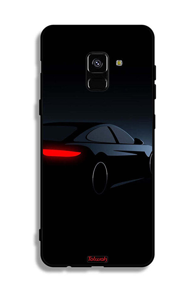 غطاء حماية لهاتف Samsung Galaxy A8 Plus (2018) بلون السيارة الداكنة