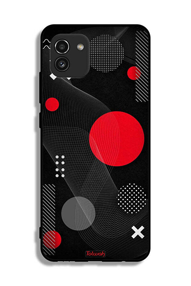 Samsung Galaxy A03 Protective Case Cover Round And Cross Shape Pattern