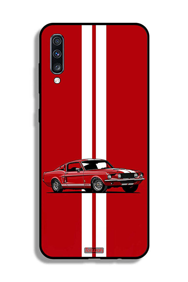 غطاء حماية لهاتف Samsung Galaxy A70 بتصميم سيارة كلاسيكية تجريدية