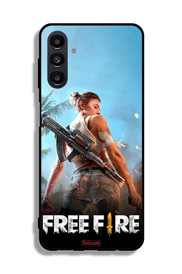 غطاء حماية لهاتف Samsung Galaxy A04s بتصميم فري فاير