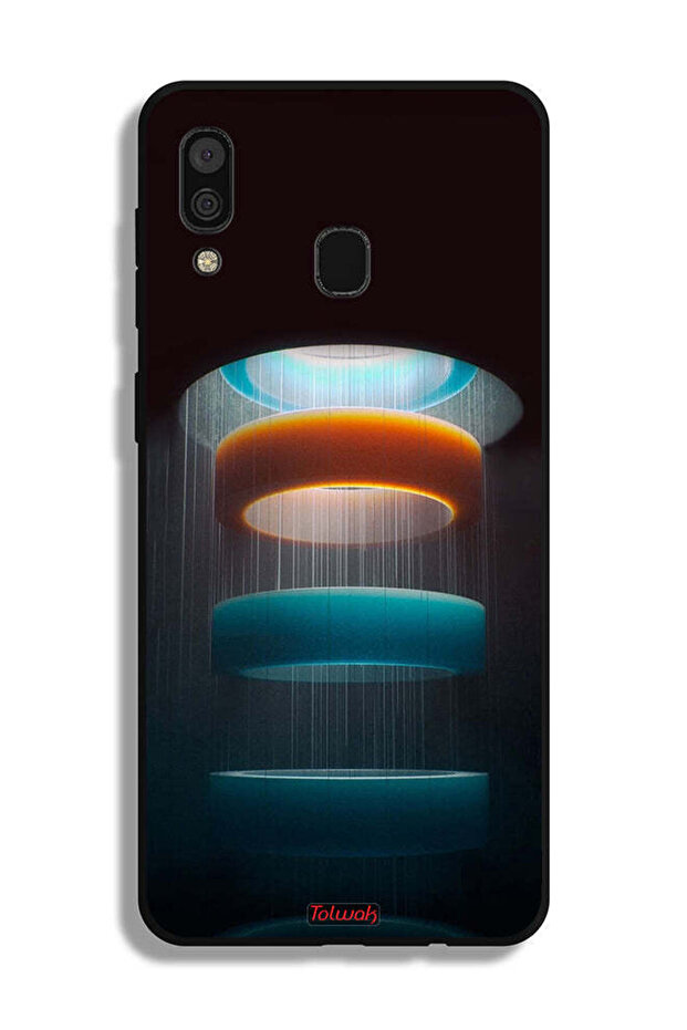 Samsung Galaxy A30 Protective Case Cover Rings Art Pattern