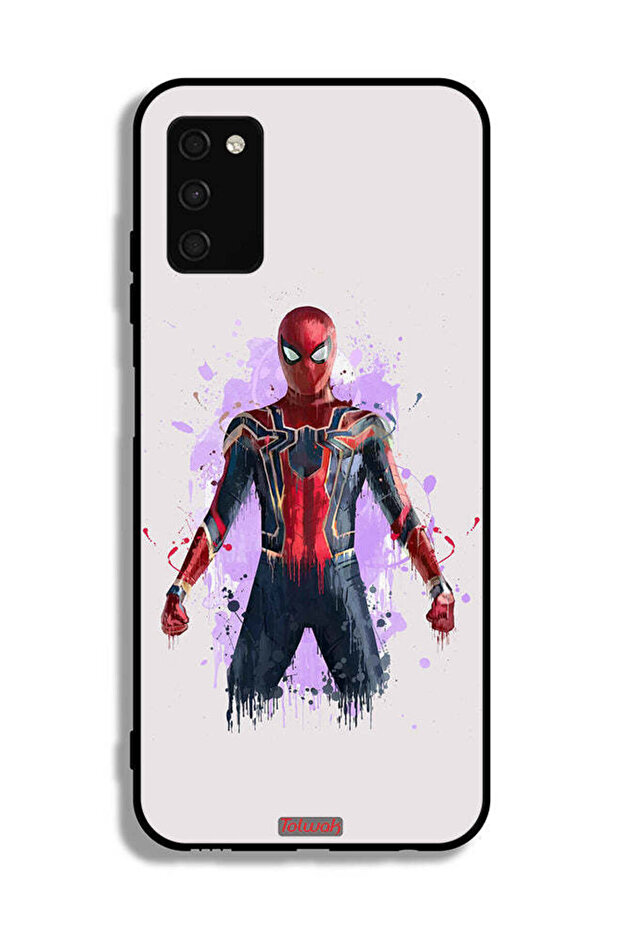 غطاء حماية لهاتف Samsung Galaxy A02s بتصميم العنكبوت الحديدي