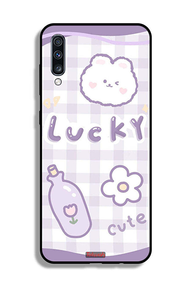 غطاء حماية لهاتف Samsung Galaxy A70 بتصميم Lucky Cute