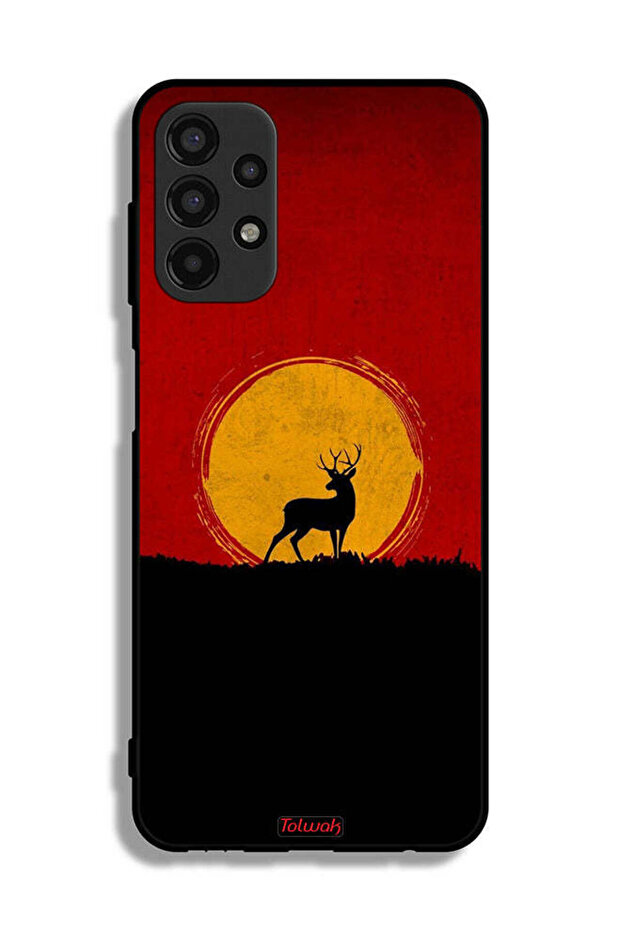 Samsung Galaxy A13 4G Protective Case Cover Deer And Moon Artwork