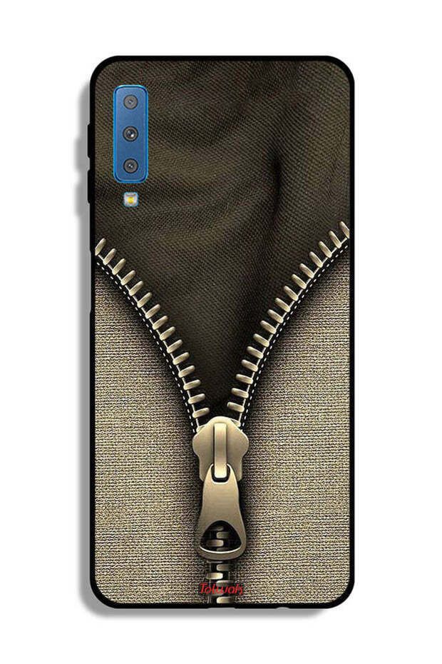 غطاء حماية بنمط سحاب لهاتف Samsung Galaxy A7 (2018)