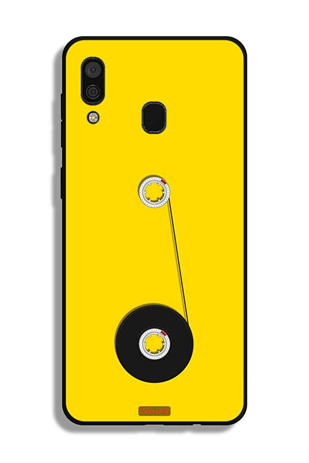 Samsung Galaxy A20 Protective Case Cover Cassette Wheel Art