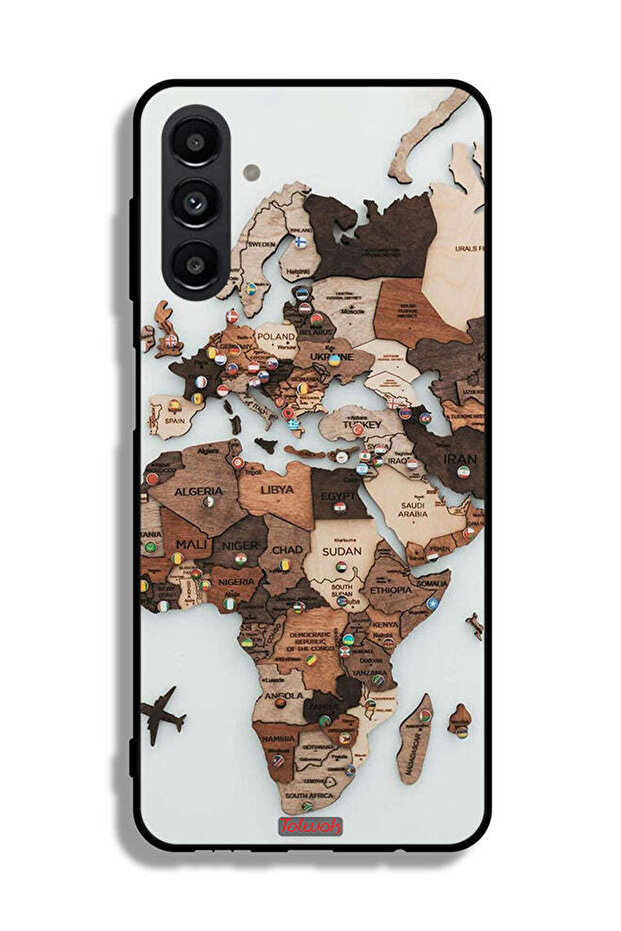 Samsung Galaxy A04s Protective Case Cover World Map Art