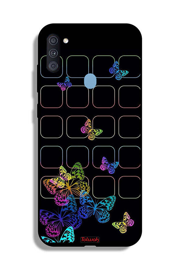 Samsung Galaxy A11 Protective Case Cover Colorful Butterflies