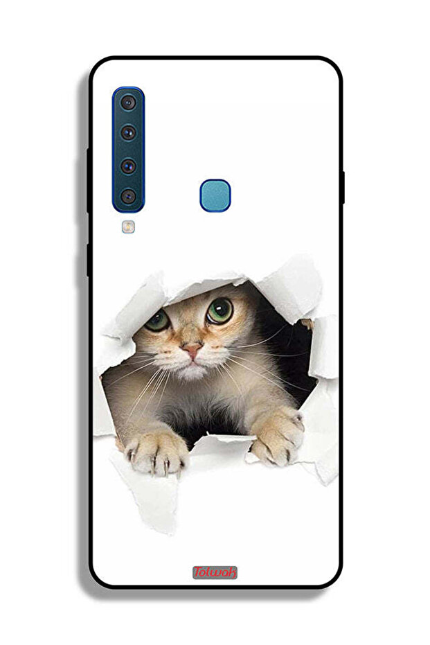 غطاء حماية لهاتف Samsung Galaxy A9 (2018) بتصميم قطة