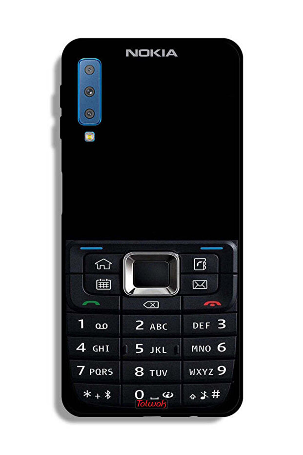 غطاء حماية لهاتف Samsung Galaxy A7 (2018) بنمط هاتف قديم